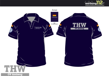 Poloshirt THW Amberg (Motiv Standard) [e]