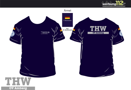 T-Shirt THW Amberg (Motiv Standard) [e]