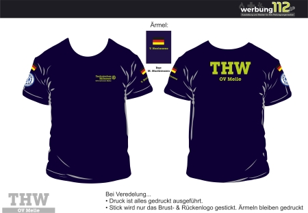 T-Shirt THW Melle (Motiv Standard) [e]