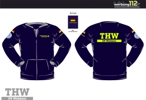 Full-Zip Sweatshirt THW Widdern (Motiv Standard) [e]